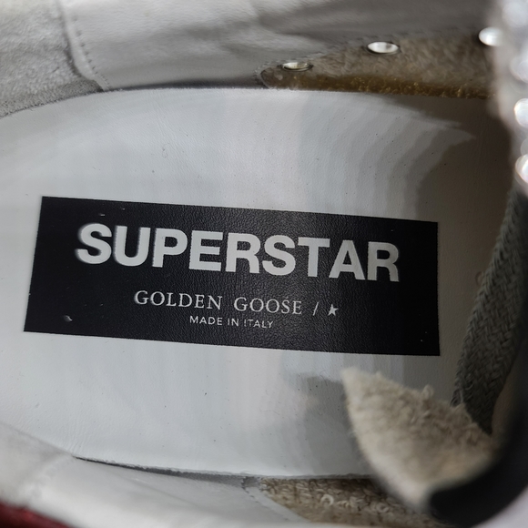 Golden Goose Superstars Size 39 Silver Glitter NIB - Picture 7 of 9